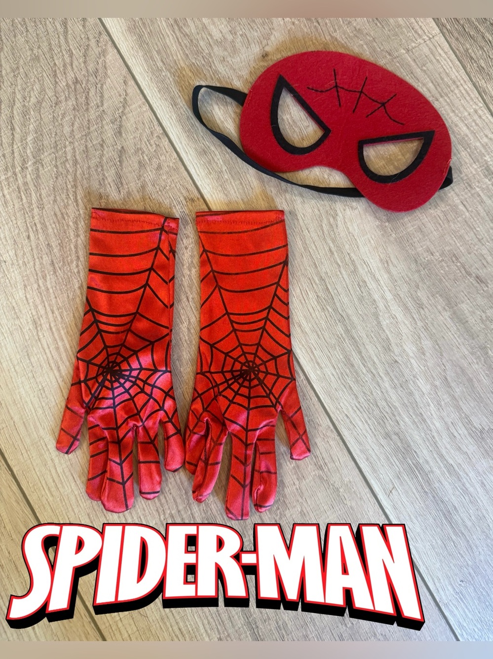 🕷️ Spider-Man Mask & Gloves Halloween Costume Accessory Bundle